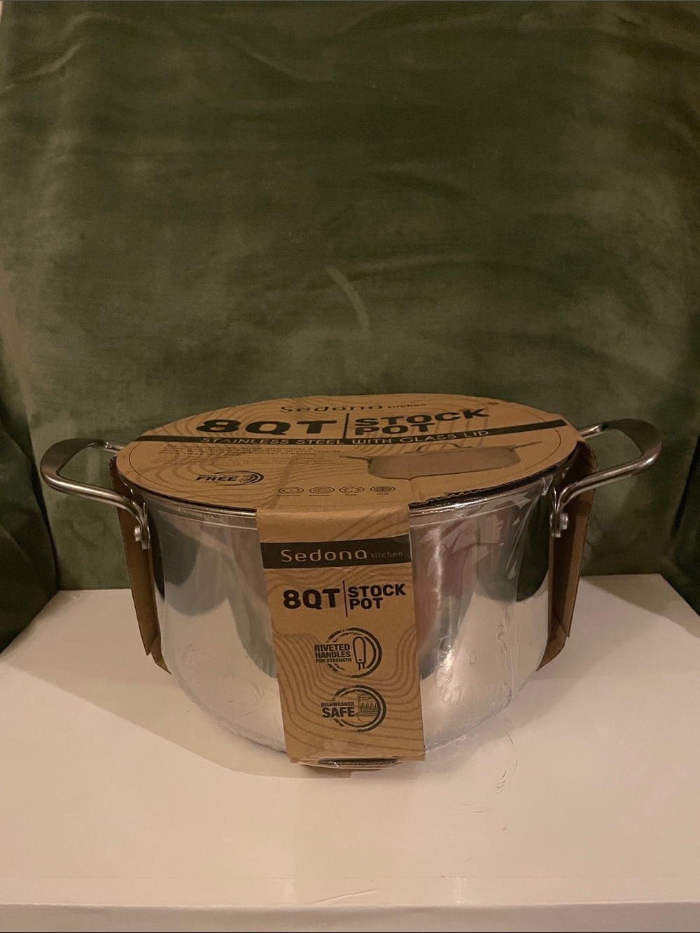 8QT Stainless Steel Stock Pot - Silver